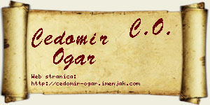 Čedomir Ogar vizit kartica
